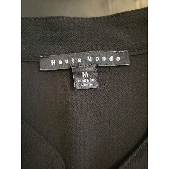 Haute Monde Lightweight Utility Style‎ Dress Black Gold Hardware Pockets Medium - Picture 12 of 14